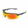 Crossfire Cirrus Black Frame Red Mirror Lens Safety Glasses