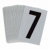 Bradylite Reflective Letter "7" Blk/Silver, 2-1/2"X1-3/4",25/pk