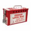 Accuform® Portable Group Slot Lockout Box, Red