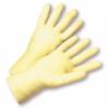 13" Premium PosiGrip Latex Gloves, Yellow, SM