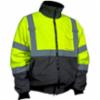 Class 3 Premium NiteGlo™ Bomber Jacket w/ Black Bottom, Hi-Viz Yellow, 3XL