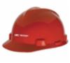 MSA V-Gard® Cap Style Hard Hat with Fas-Trac® III Ratchet Suspension, Red, HPC Logo