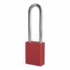 American Lock 1107 Series Aluminum Padlock, Keyed Alike, Red, 3" Shackle