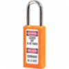 Master Lock Zenex™ Thermoplastic Safety Padlock, 1-1/2" Wide w/ 1-1/2" Tall Shackle, Keyed Alike, Orange