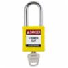 Brady Lock, nylon body, 1.5" steel shackle, yellow, KD EA