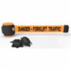 Banner Stakes 30' Magnetic Wall Mount, Orange "Danger - Forklift Traffic" Banner