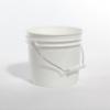 HDPE Open Head Pail With Metal Handle, 1 Gallon, White