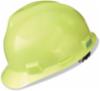 MSA V-Gard Full Brim Hard Hat, Hi Viz Green with Clean Harbor Logo
