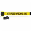 Banner Stakes 7' Magnetic Wall Mount, Yellow "Authorized Personnel Only" Banner