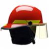 Bullard® FX Series Firefighting Helmet w/ 4" Face Shield, Red