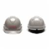Pyramex Ridgeline Cap Style Hard Hat, Gray, w/ AMCRETE Logo