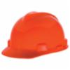 MSA Standard V-Gard® Type I Slotted Hard Hat w/ 4pt Fas-Trac® III Ratchet Suspension, Hi Viz Orange