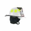 Bullard ReTrak™ Series Fiberglass Fire Helmets w/ 6” Brass Eagle without Traklite, Matte White