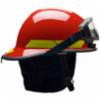 Bullard® PX Series Firefighting Helmet w/ ESS Goggles & TrakLite®, Red