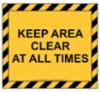 " KEEP AREA CLEAR-" Floor Decal, w/Slip Guard 28" x 36"
