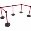 Banner Stakes PLUS Barrier Set X5, Red "Do Not Enter-Arc Flash Boundary" Banner