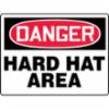 Accuform® Contractor Preferred Signs, "Danger Hard Hat Area", Contractor Preferred Plastic, 14" x 20"