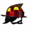 Pacific F18 Traditional Firefighter Helmet, Red