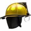Bullard® USTM Series Firefighting Helmet w/ Bourkes Eyeshield & TrakLite®, Yellow