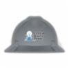 MSA V-Gard Full Brim Hard Hat, Fas-Trac Suspension, Gray, w/ CRP Logo