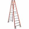 Werner® PT7400-4C Type 1A Twin Platform Ladder with Casters, Fiberglass, 10'