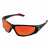 Bullhead Javelin™ Red Mirror Lens, Matte Black Frame Safety Glasses