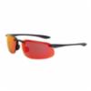Crossfire ES4 HD Red Mirror Lens, Matte Black Frame Safety Glasses