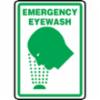 Accuform® Contractor Preferred Signs, ''Emergency Eyewash'', All-Purpose Contractor Preferred Vinyl, 20" X 14"