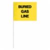 Buried Gas Line Marking Flag w/ Wire Shaft