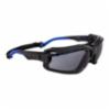 Radians Thraxus Elite IQ Safety Glasses, Black/Blue Frame, Smoke Anti-Fog Lens, 12 per Box