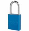 Master Lock keyed differently, blue, 1-1/2" shackle lock