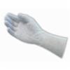 Unhemmed Mens Lisle Glove, 14", White