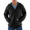 Carhartt® Zip Front Hooded Sweatshirt, Black, LG