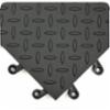 Wearwell ErgoDeck General Purpose Diamond Plate Mat, Black