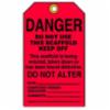 Cardstock Scaffold Danger, Do Not Use Tags