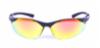 Brand X Safety Glasses, Black Frame with Red Mirror Lens