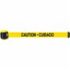 Banner Stakes 15' Magnetic Wall Mount, Yellow "Caution - Cuidado" Banner
