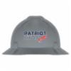MSA V-Gard® Full Brim Hard Hat, Gray, Patriot Hydro Logo