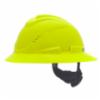MSA V-Gard® C1™ Heat Stress Full Brim Hard Hat, Vented, Hi Viz Yellow Green