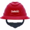 MSA V-Gard® C1™ Full Brim Hard Hat with ReflectIR™ Thermal Barrier, Red, CLHA Logo