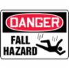 Accuform® Contractor Preferred Signs, "Danger Fall Hazard", Contractor Preferred Plastic, 7" x 10"
