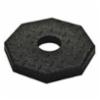 JBC Safety® PVC Octagonal Delinator Base, Black, 8 lbs