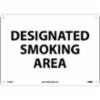 " DESIGNATED SMOKING AREA" Sign, Aluminum, 10" x 14"