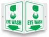 3D Eye Wash Station Sign with Down Arrow,  6"x 5"