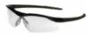 Crews Dallas polished black frame clear lens safety glasses