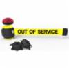 Banner Stakes 30' Magnetic Wall Mount, Yellow "Out of Service" Banner, With Light