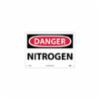 " DANGER NITROGEN" Sign Rigid Plastic, Red / White / Black, 7" x 7"