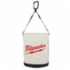 Milwaukee® Canvas Utility Bucket, Rated Up to 75lbs, Black / White, 14.57"H x 11.81" W x 11.81" D