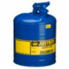 Justrite® Type I Steel Safety Can For Kerosene w/ Swing Handle, 5 Gallon, Blue