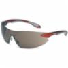 Ignite® Gray Lens, Metallic Red Frame Safety Glasses w/ Uvextra Anti-Fog